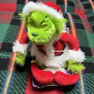 VTG Grinch ,How Grinch Stole Christmas Singing Plush Tested Dr Seuss Universal S
